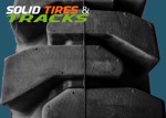14.00-24 Solid Backhoe Tires with Rims replaces 19.5-24