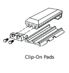 24" 600 mm Clip-On Rubber Pad 190mm Pitch